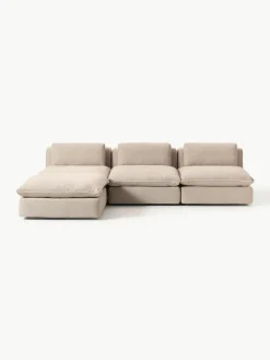 Modulaire XL hoekbank Felix met poef