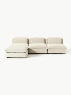 Modulaire XL hoekbank Felix met poef