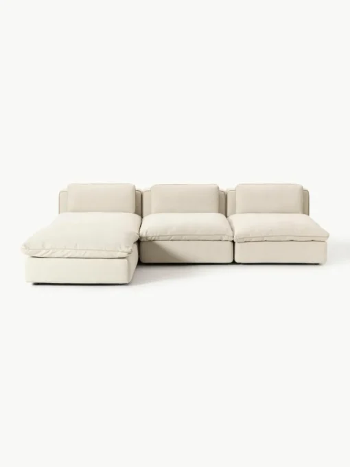 Modulaire XL hoekbank Felix met poef