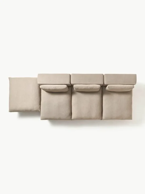 Modulaire XL hoekbank Felix met poef