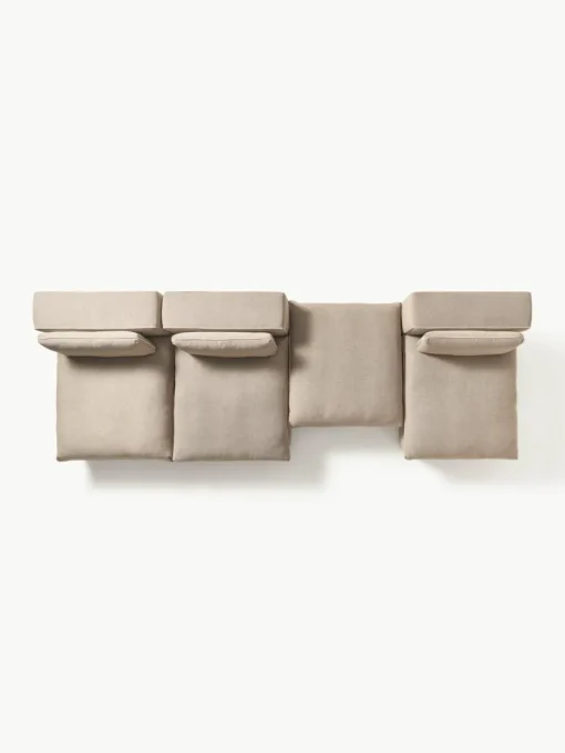 Modulaire XL hoekbank Felix met poef