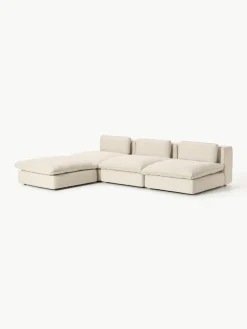 Modulaire XL hoekbank Felix met poef