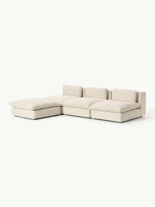 Modulaire XL hoekbank Felix met poef