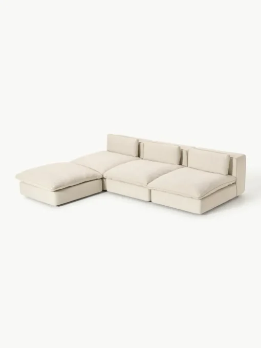 Modulaire XL hoekbank Felix met poef