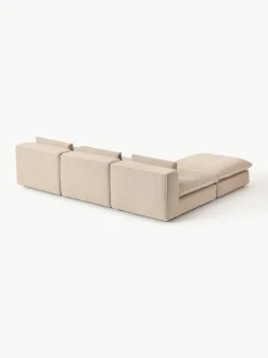 Modulaire XL hoekbank Felix met poef