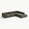 Modulaire XL hoekbank Lennon van gerecycled leer