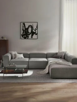 Modulaire XL hoekbank Lennon uit bouclé