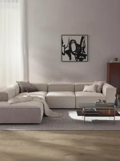 Modulaire XL hoekbank Lennon uit bouclé
