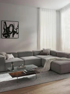 Modulaire XL hoekbank Lennon uit bouclé
