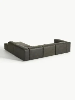 Modulaire XL hoekbank Lennon van gerecycled leer