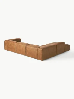 Modulaire XL hoekbank Lennon van gerecycled leer