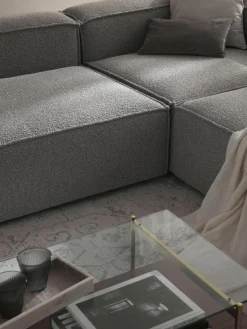 Modulaire XL hoekbank Lennon uit bouclé