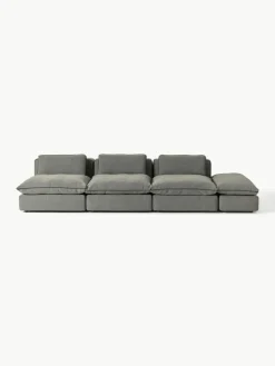 Modulaire XL-bank Felix (3-zits) met poef