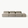 Modulaire XL-bank Felix (3-zits) met poef