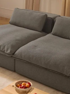 Modulaire XL-bank Felix (3-zits) met poef