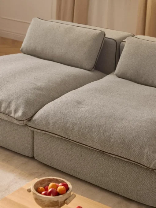 Modulaire XL-bank Felix (3-zits) met poef