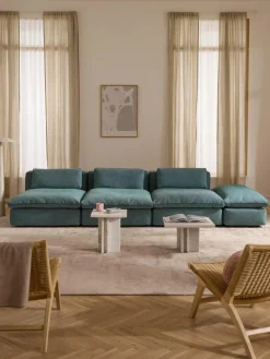 Modulaire XL-bank Felix (3-zits) met poef