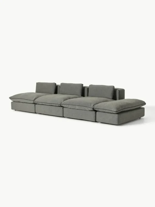 Modulaire XL-bank Felix (3-zits) met poef