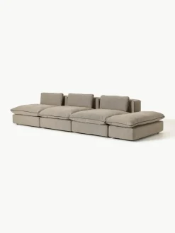 Modulaire XL-bank Felix (3-zits) met poef