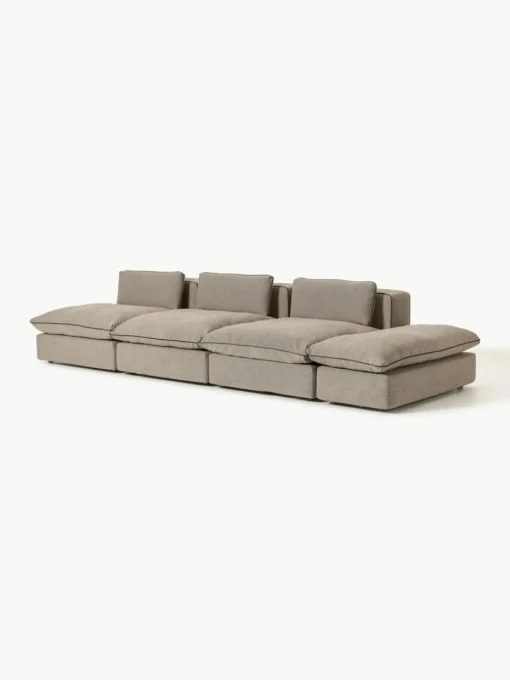 Modulaire XL-bank Felix (3-zits) met poef