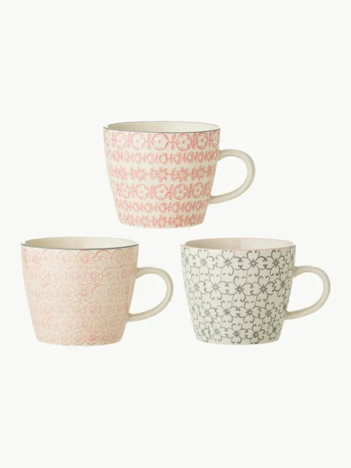 Mokken Cécile met klein patroon, set van 3