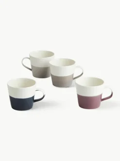 Mokken Coffee Studio van porselein, set van 4