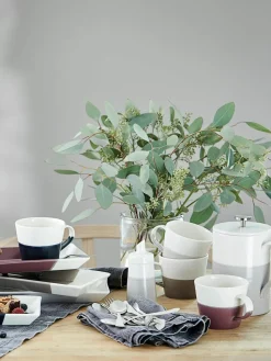 Mokken Coffee Studio van porselein, set van 4