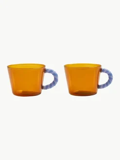 Mokken Duet uit borosilicaatglas, 2 stuks