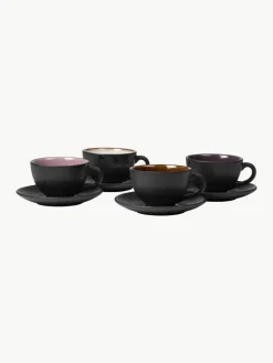 Mokken Etsy met onderzetter, set van 4