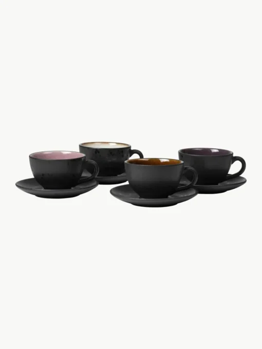 Mokken Etsy met onderzetter, set van 4