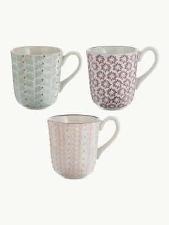Mokken Maya met klein patroon, set van 3