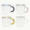 Mondgeblazen bekers kiosk, set van 4