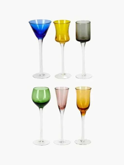 Mondgeblazen borrelglaasjes Lyngby, set van 6