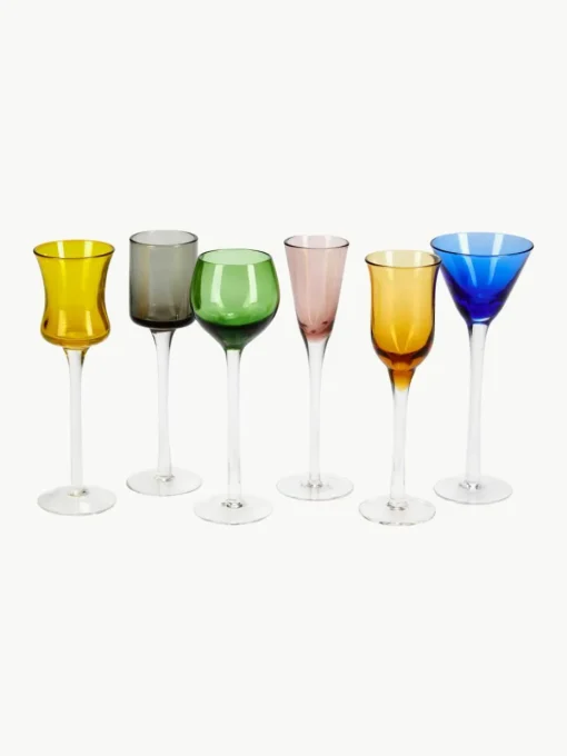 Mondgeblazen borrelglaasjes Lyngby, set van 6