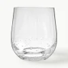 Mondgeblazen Bubble waterglazen met decoratieve luchtbellen, 4 stuks