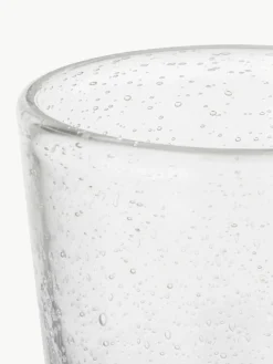 Mondgeblazen Bubble waterglazen met decoratieve luchtbellen, 4 stuks