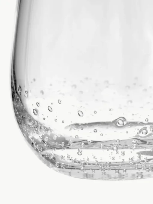 Mondgeblazen Bubble waterglazen met decoratieve luchtbellen, 4 stuks