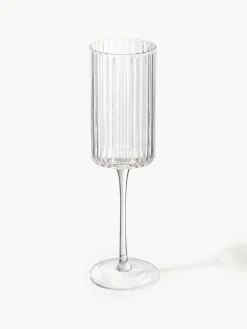 Mondgeblazen champagneglazen Aleo, 4 stuks