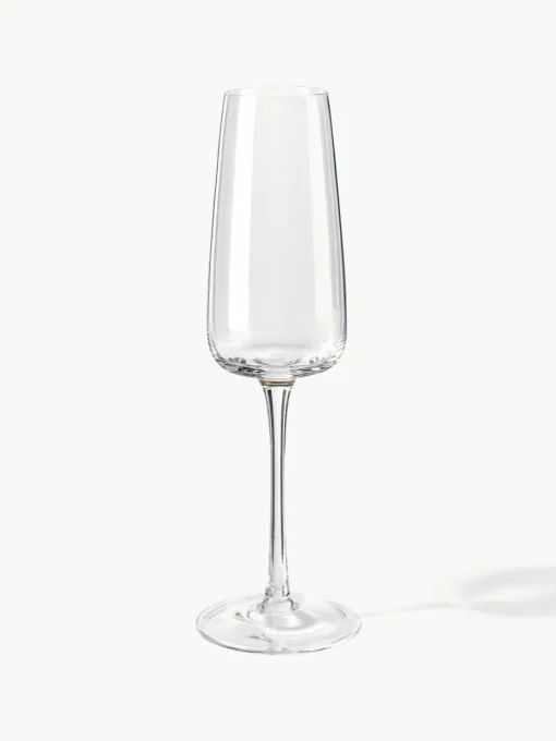 Mondgeblazen champagneglazen Ellery, 4 stuks