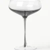 Mondgeblazen champagneglazen Smoke met kleurverloop, 4 stuks