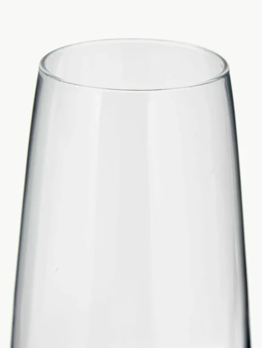 Mondgeblazen champagneglazen Smoke met kleurverloop, 4 stuks