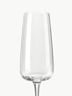 Mondgeblazen champagneglazen Ellery, 4 stuks