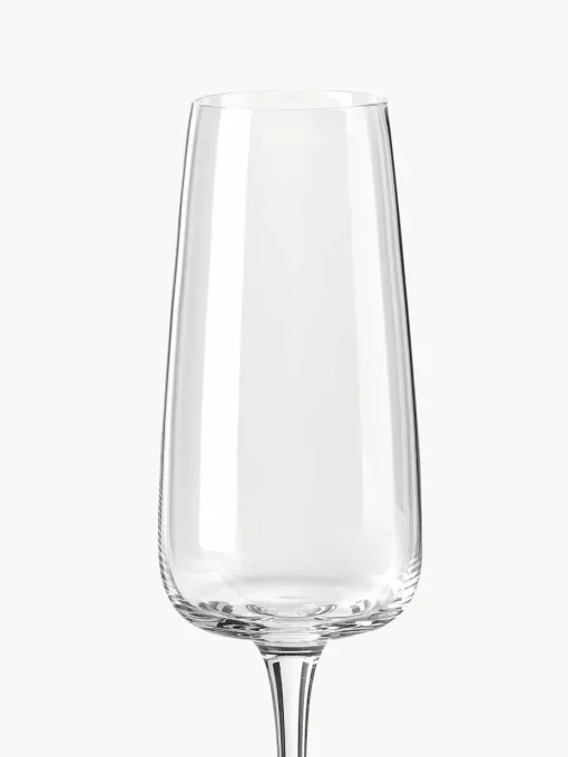 Mondgeblazen champagneglazen Ellery, 4 stuks