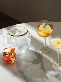 Mondgeblazen cocktailglazen Luca, 2 stuks