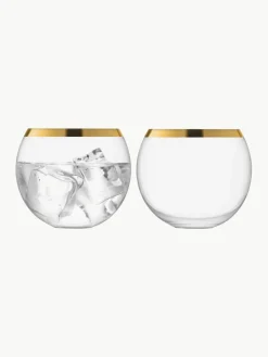 Mondgeblazen cocktailglazen Luca, 2 stuks