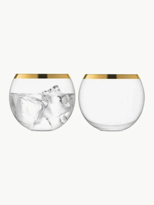 Mondgeblazen cocktailglazen Luca, 2 stuks