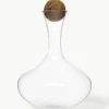 Mondgeblazen decanter Eden met houten dop, 2 L