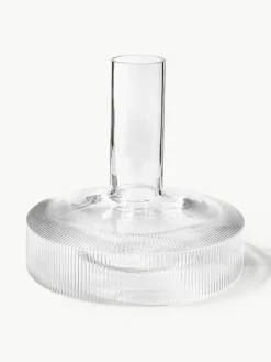 Mondgeblazen decanter Ripple met groefreliëf, 1.1 L