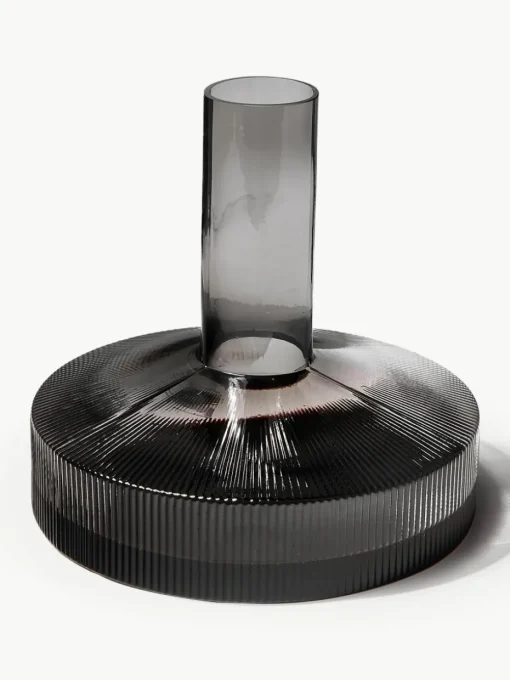 Mondgeblazen decanter Ripple met groefreliëf, 1.1 L