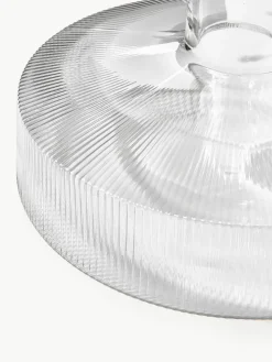 Mondgeblazen decanter Ripple met groefreliëf, 1.1 L